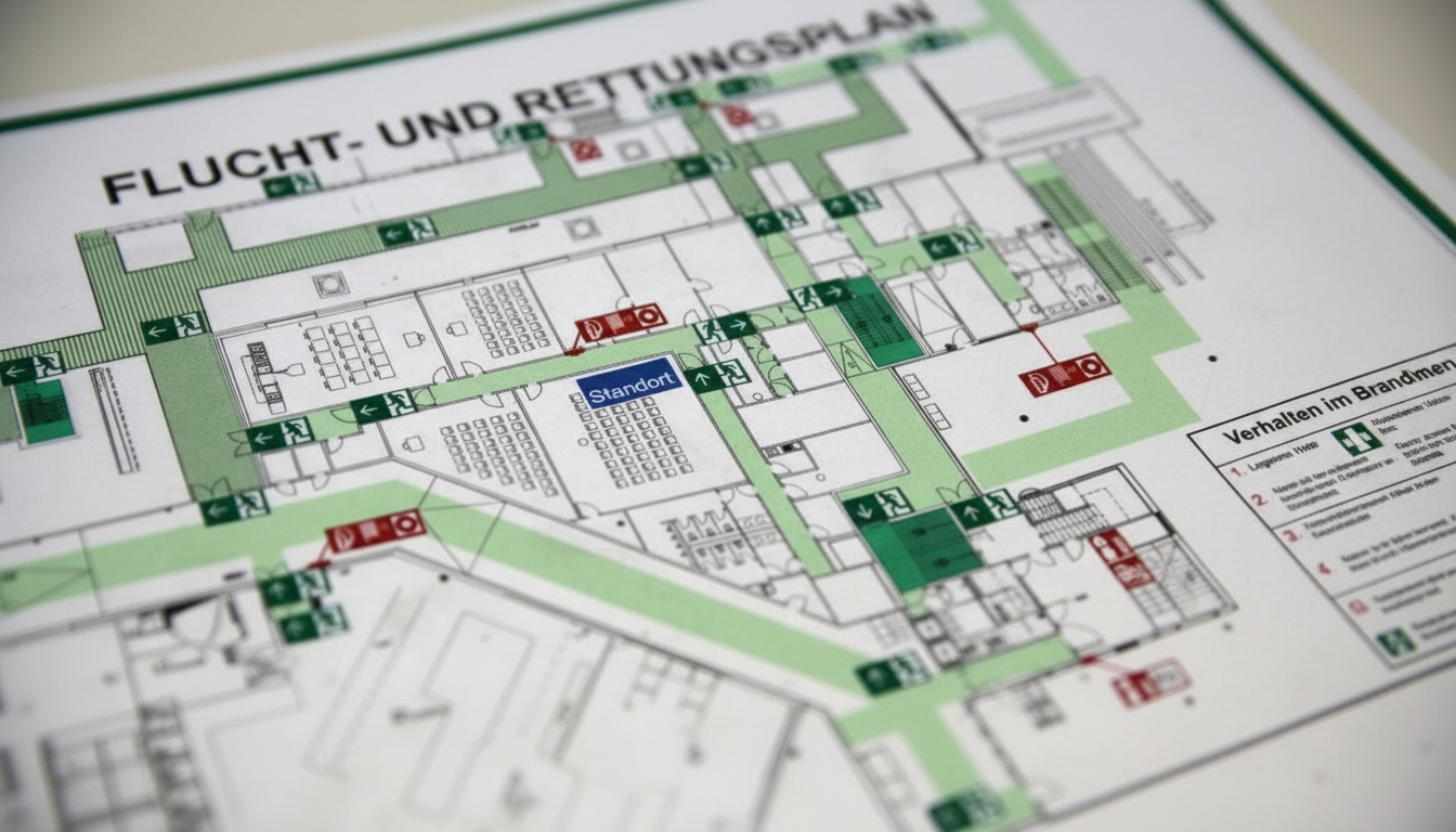Brandschutzabschottung an einer Durchdringung in einer Brandwand